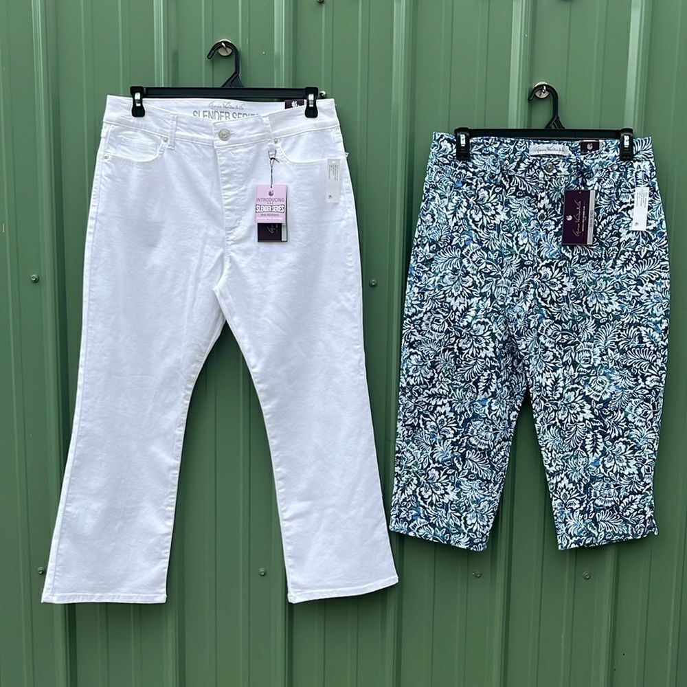 Tummy Sculpt  Denim Ankle Boot Jeans & Capri 2-Pack Size 14